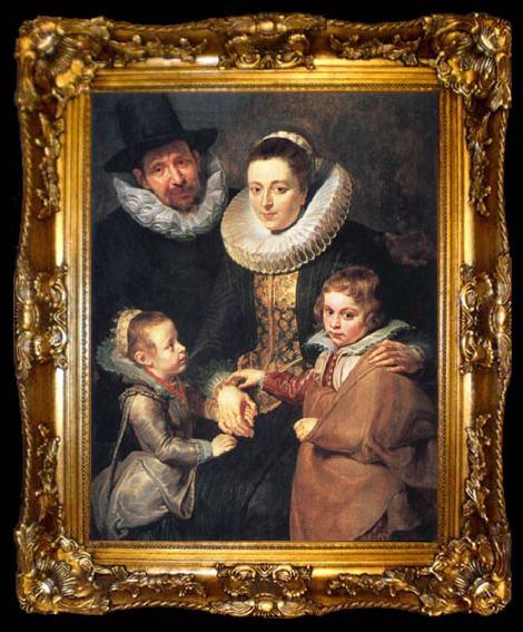 framed  Peter Paul Rubens Fan Brueghel the Elder and his Family (mk01), ta009-2